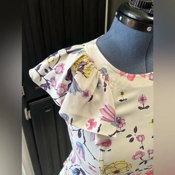 Rebecca Taylor Floral Top/ blouse Size 4 - Picture 3 of 10